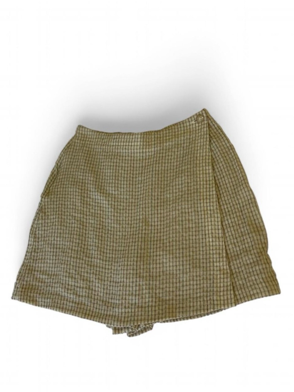 Vintage 90s Plaid Skort Elastic Waist Stretchy Academia Made in USA Size XS*